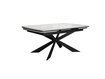 Стол KM160 белый мрамор С41 (керамогранит матовый)