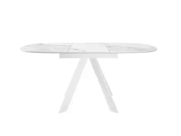 Стол BK100 Белый мрамор (керамогранит матовый)