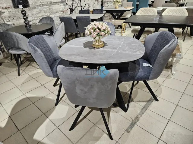 Стол BK100 Серый мрамор (керамогранит матовый) 3