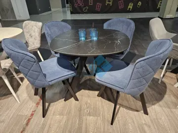 Стол BK100 Черный мрамор (керамогранит матовый)