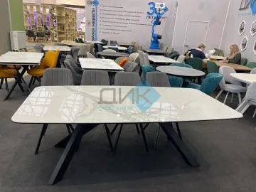 Стол KS220 Cloud (белый глянец C11 )(керамогранит глянцевый)