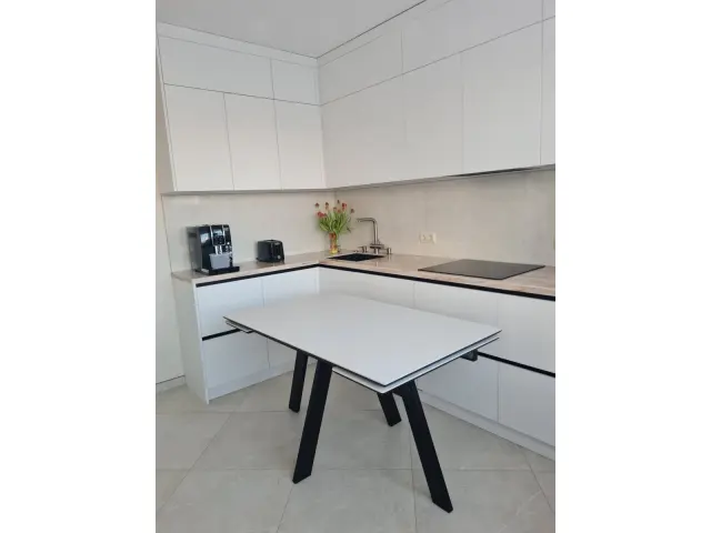 Стол SKM110 Mono white (керамогранит матовый) 2