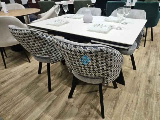 Стол SKM110 Mono white (керамогранит матовый) 4