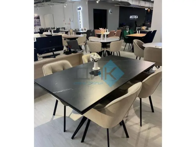 Стол SKM110 Черный мрамор (керамогранит матовый) 3