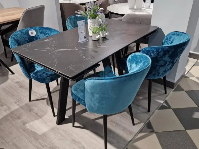 Стол SKM110 Черный мрамор (керамогранит матовый) 4