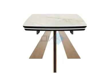 Стол DKP180 Ostra Bianco (мрамор белый) (керамогранит глянцевый)