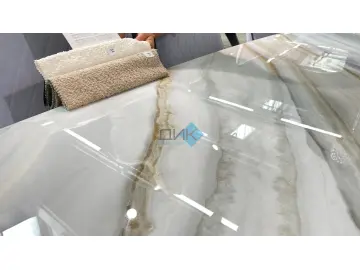 Стол KS220 бежевый мрамор JA687 глянец Jasmin (керамогранит глянцевый)