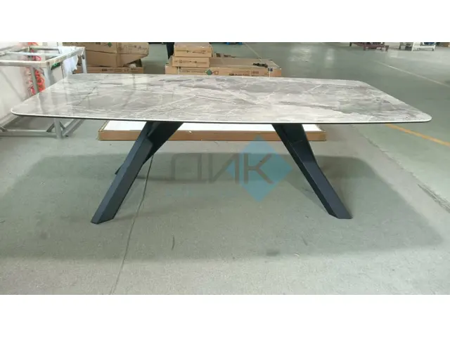 Стол KS220 серый мрамор С20 (керамогранит глянцевый) 3