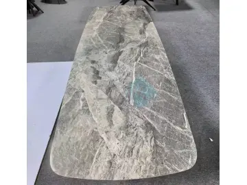 Стол KS220 серый мрамор С20 (керамогранит глянцевый)