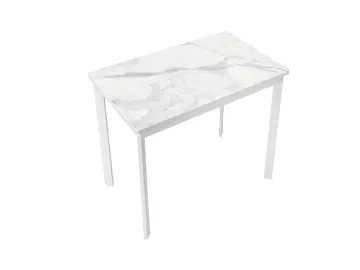 Стол LK110 Белый мрамор (керамогранит матовый)