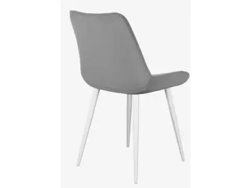 Мягкий стул DikLine 226 поворотный B22 GREY, ножки белые