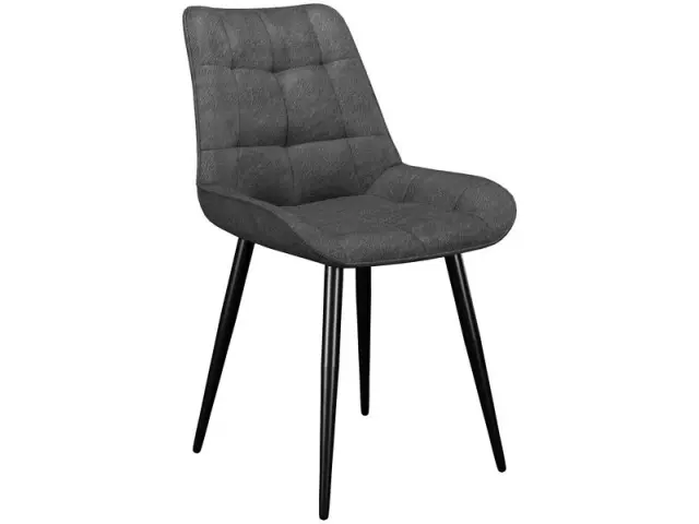 Стул 206М, микровелюр B22 grey, ножки черные