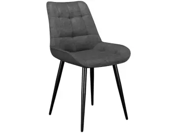 Стул 206М, микровелюр B22 grey, ножки черные