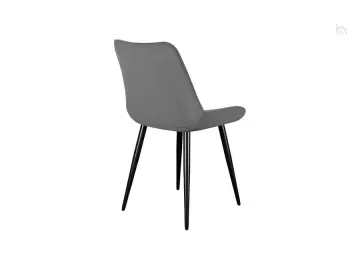 Стул 206М, микровелюр B22 grey, ножки черные