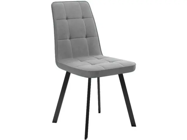 Стул 207, микровелюр B22 grey, ножки черные