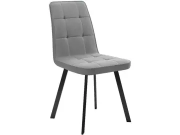 Стул 207, микровелюр B22 grey, ножки черные