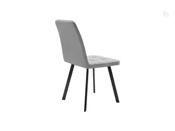 Стул 207, микровелюр B22 grey, ножки черные