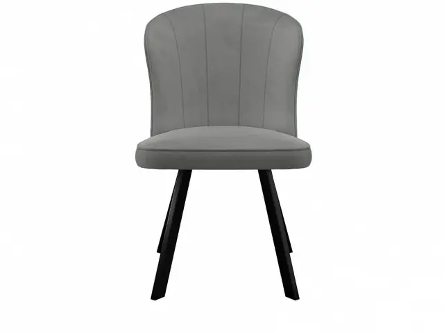 Кухонный стул 219 поворотный, микровелюр B22 grey, ножки черные 2