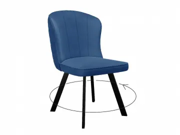 Мягкий стул 219 поворотный, микровелюр B8 blue, ножки черные