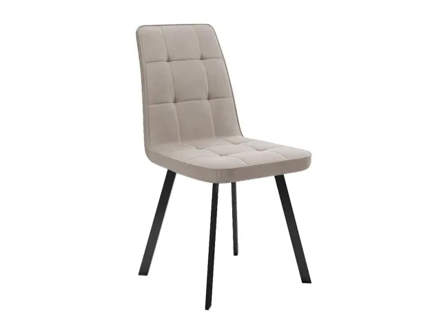 Кухонный стул 207, микровелюр B3 beige, ножки черные