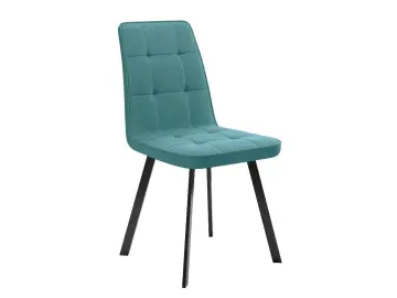 Мягкий стул 207, микровелюр B15 mint, ножки черные