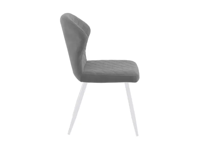 Мягкий стул 239, микровелюр B22 grey, ножки белые 2