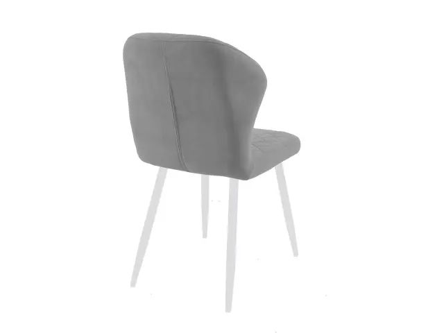 Мягкий стул 239, микровелюр B22 grey, ножки белые 3