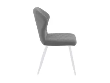 Мягкий стул 239, микровелюр B22 grey, ножки белые