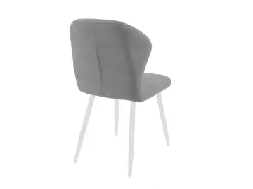 Мягкий стул 239, микровелюр B22 grey, ножки белые
