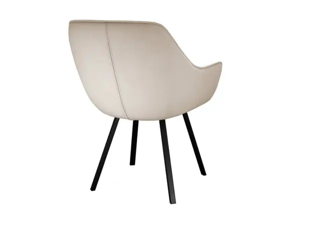 Мягкий стул 252 М поворотный, микровелюр B03 beige, ножки черные 3