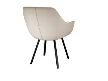 Мягкий стул 252 М поворотный, микровелюр B03 beige, ножки черные