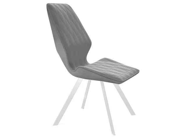 Кухонный стул 243 поворотный, микровелюр B22 grey, ножки белые 3
