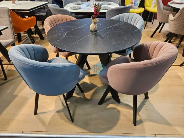 Стол SKC90 Черный мрамор (керамогранит матовый) 4