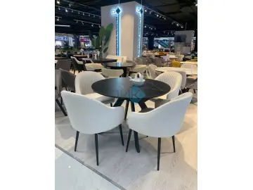 Стол SKC90 Черный мрамор (керамогранит матовый)