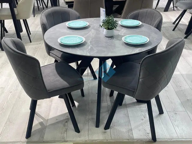 Стол SKC90 Серый мрамор (керамогранит матовый) 3