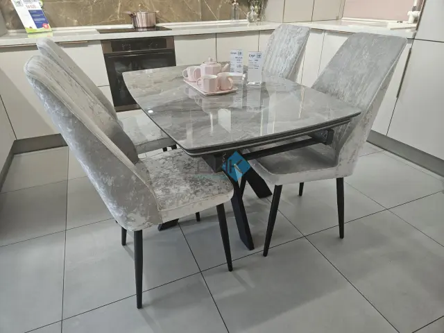 Стол DKU120 Italian Grey (керамогранит глянцевый) 4