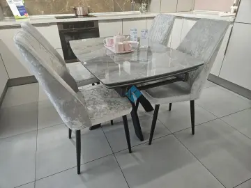 Стол DKU120 Italian Grey (керамогранит глянцевый)