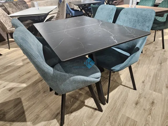 Стол DKD120 мрамор черный (керамогранит матовый) 3