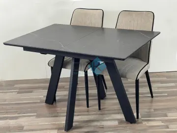 Стол DKD120 мрамор черный (керамогранит матовый)