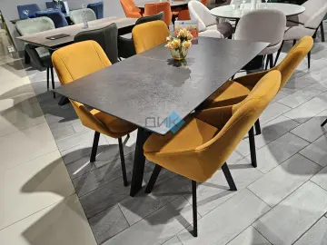 Стол DKD120 мрамор бронза (керамогранит матовый)