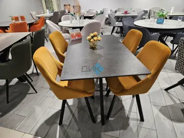 Стол DKD120 мрамор бронза (керамогранит матовый)