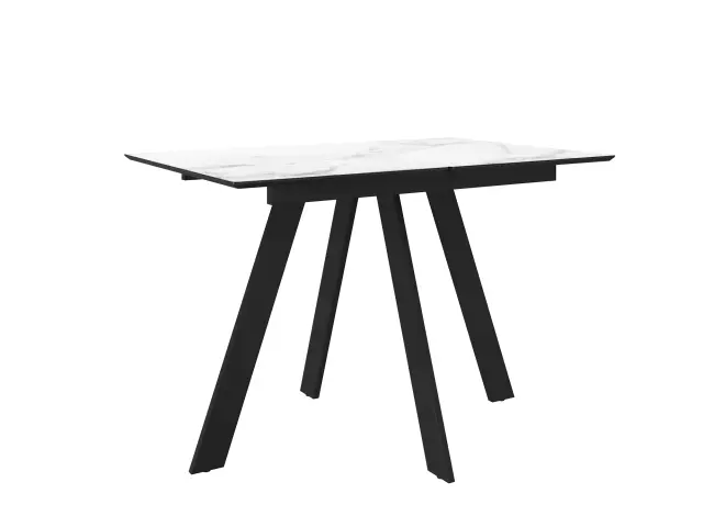 Стол DKD140 мрамор белый (керамогранит матовый) 1