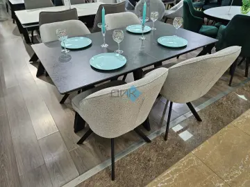 Стол DKD140 мрамор бронза (керамогранит матовый)