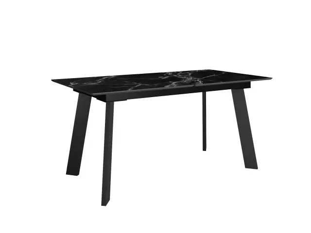 Стол DKH160 мрамор черный (керамогранит матовый) 1