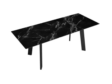 Стол DKH160 мрамор черный (керамогранит матовый)