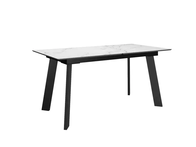 Стол DKH160 мрамор белый (керамогранит матовый) 1