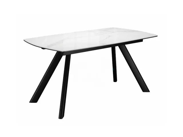 Стол KL160 белый мрамор С39 (керамогранит глянец) 1
