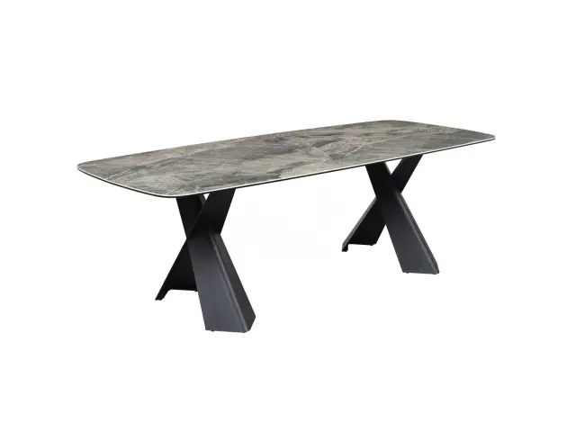 Стол KY220 серый мрамор С20 (керамогранит глянец) 1