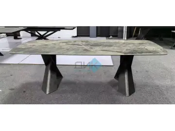 Стол KY220 серый мрамор С20 (керамогранит глянец)