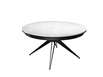 Стол KW120 белый мрамор C11 (керамогранит глянец)